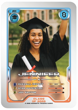 Personalized trading card example 2